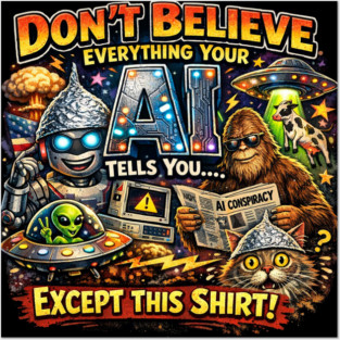 Dont believe everything AI tells you Posters and Art