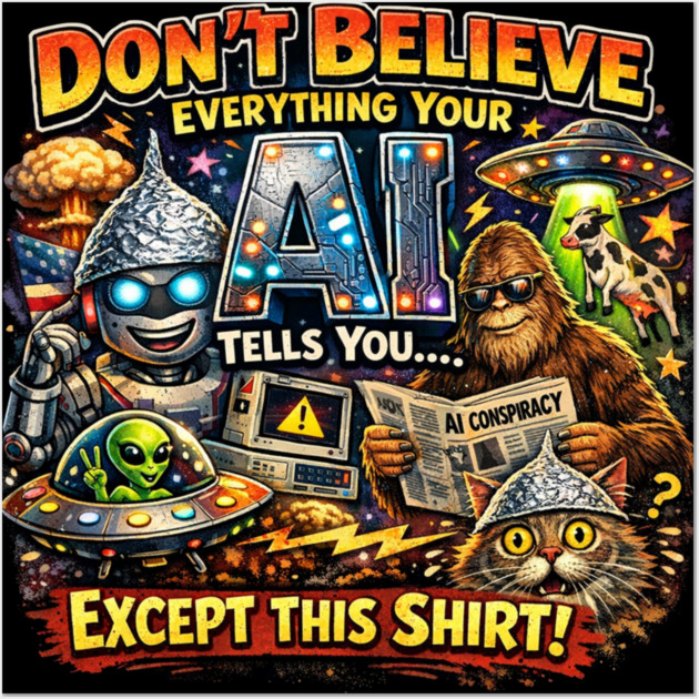 Dont believe everything AI tells you Posters and Art - Image 3