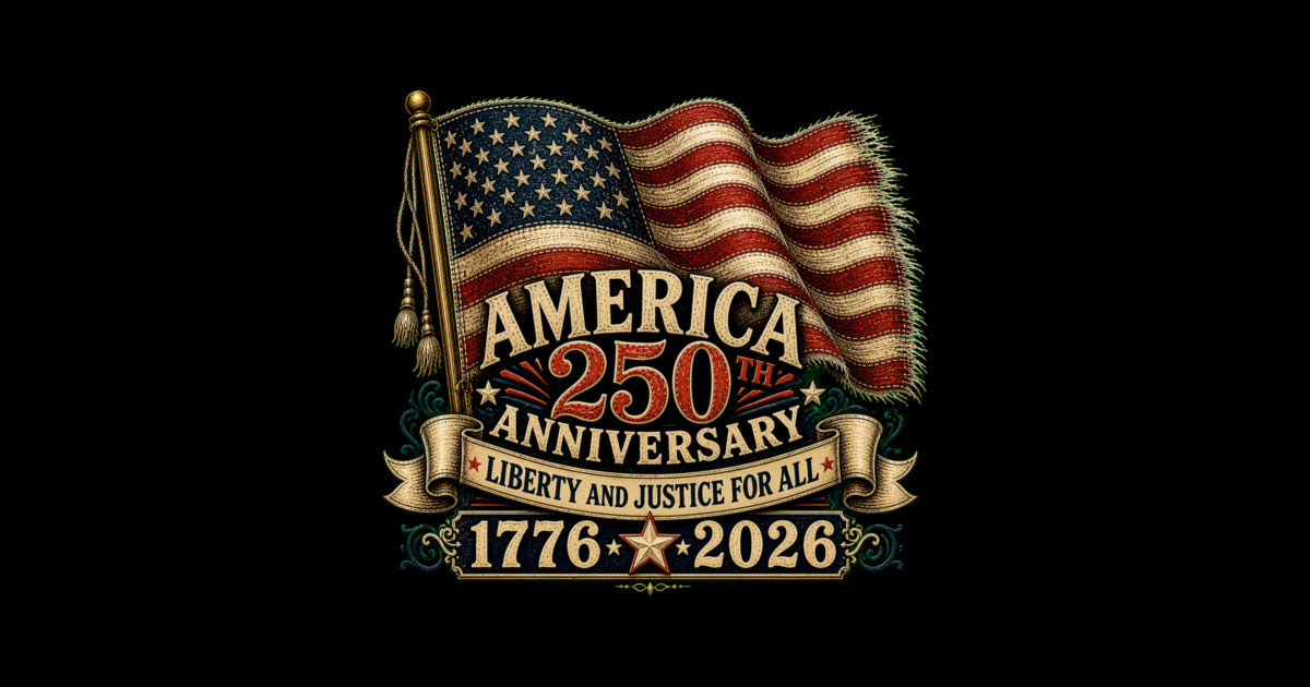 America 250th Anniversary - Liberty And Justice For All Sticker - Image 2