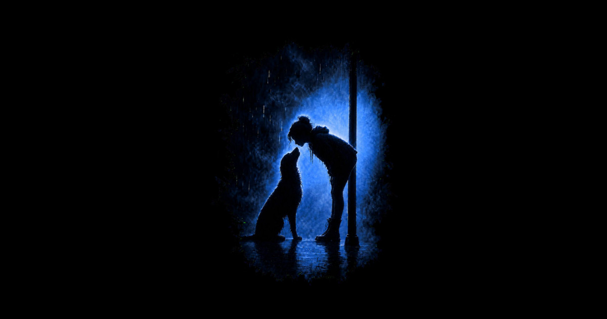 Girl And Her Dog In The Rain Mug - Image 2