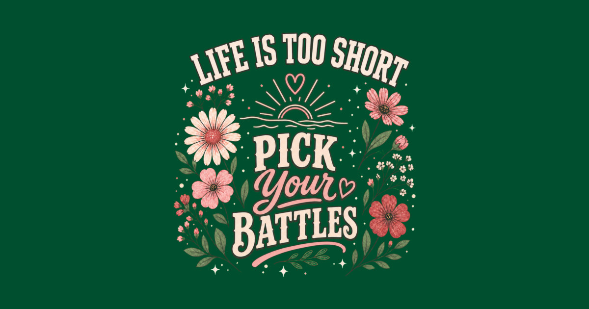 Life Is Too Short, Pick Your Battles Long Sleeve T-Shirt - Image 2