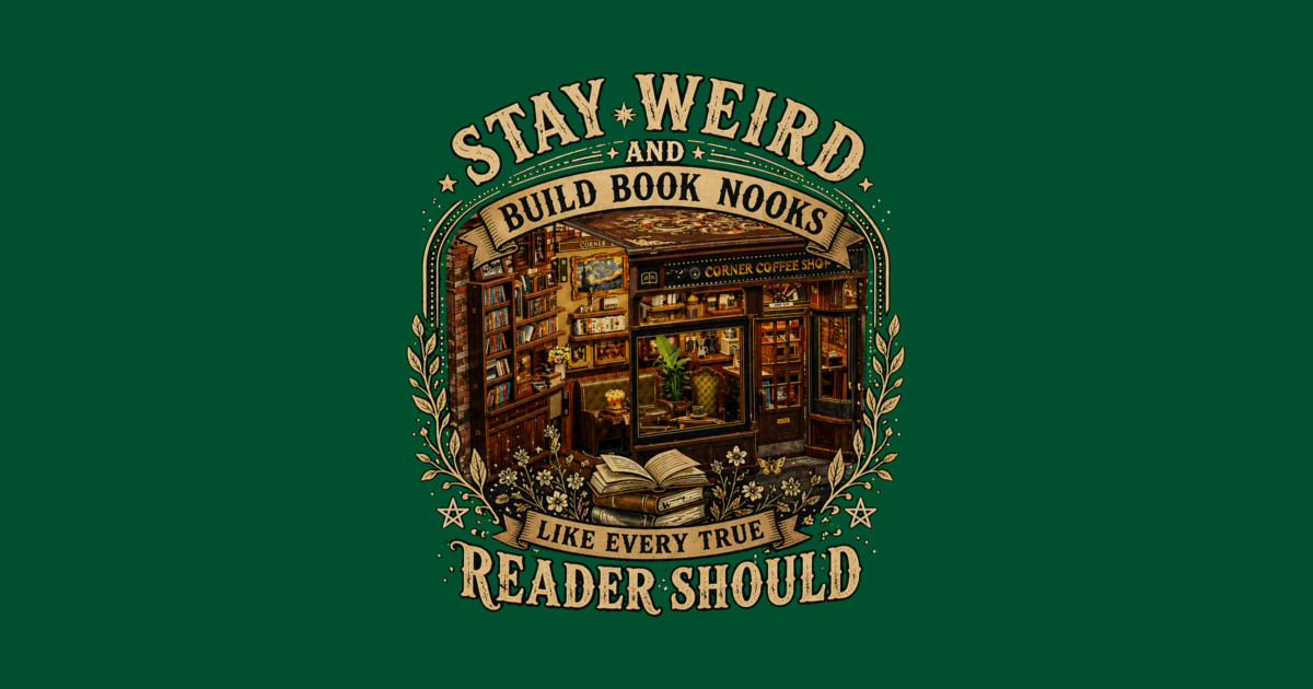 Stay Weird and Build Book Nooks Like Every True Reader Should Long Sleeve T-Shirt - Image 2