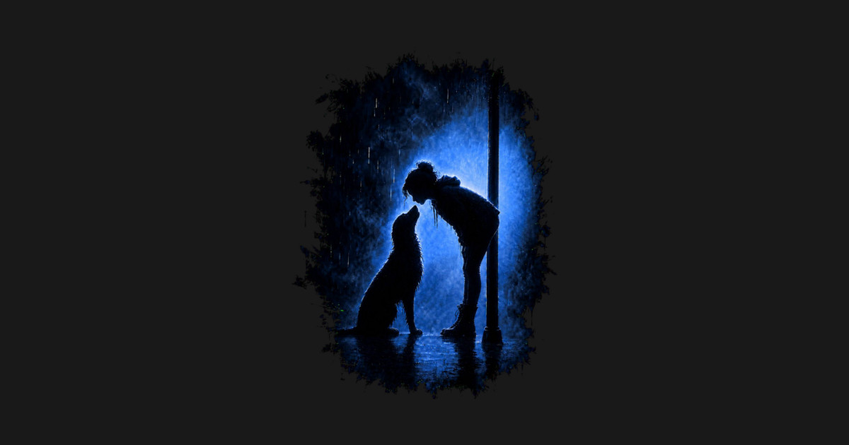 Girl And Her Dog In The Rain Bag - Image 2