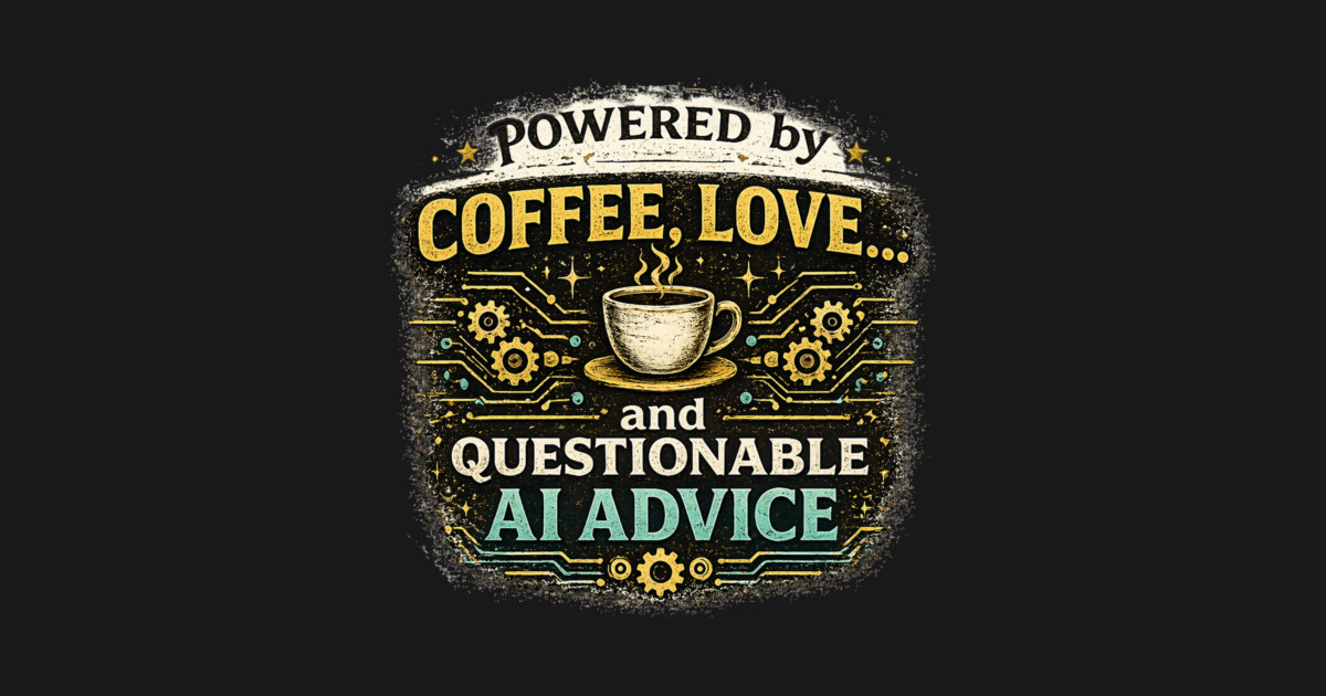 Powered by Coffee, Love, and Questionable AI Advice Hoodie - Image 2