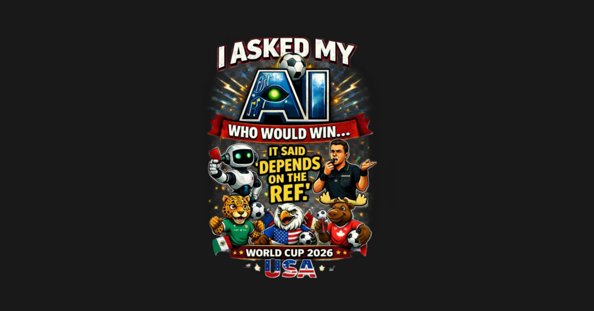 I Asked My AI Who Would Win the World Cup 2026 - Funny Kids T-Shirt - Image 2