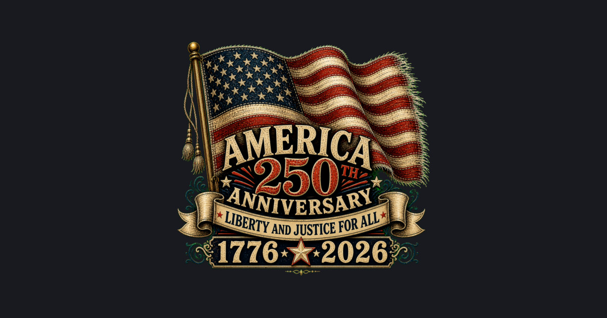 America 250th Anniversary - Liberty And Justice For All Baseball T-Shirt - Image 2