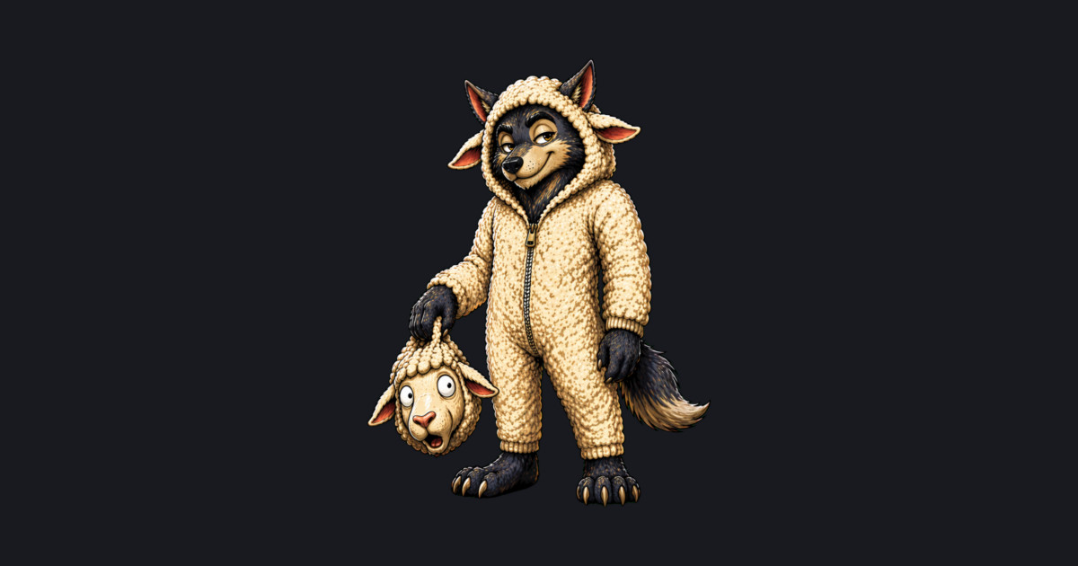 Wolf in Sheeps Clothing Baseball T-Shirt - Image 2