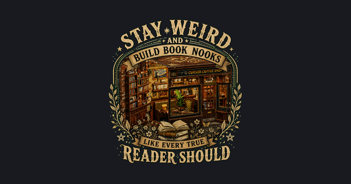 Stay Weird and Build Book Nooks Like Every True Reader Should Baseball T-Shirt - Image 2