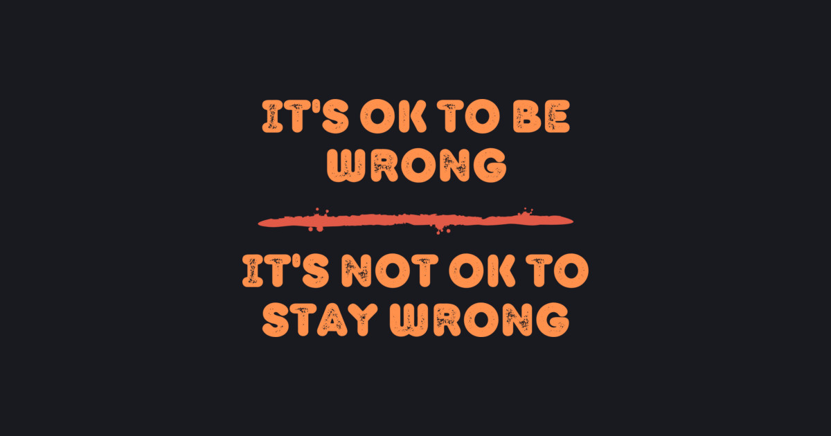 It’s OK To Be Wrong – Growth Mindset Baseball T-Shirt - Image 2
