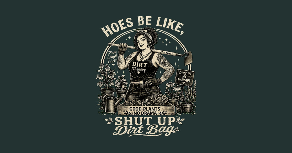 Hoes Be Like, Shut Up Dirt Bag Crewneck Sweatshirt - Image 2