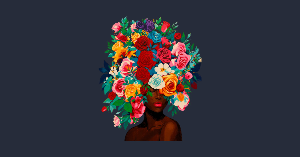 Girl with Flower Headdress Crewneck Sweatshirt - Image 2