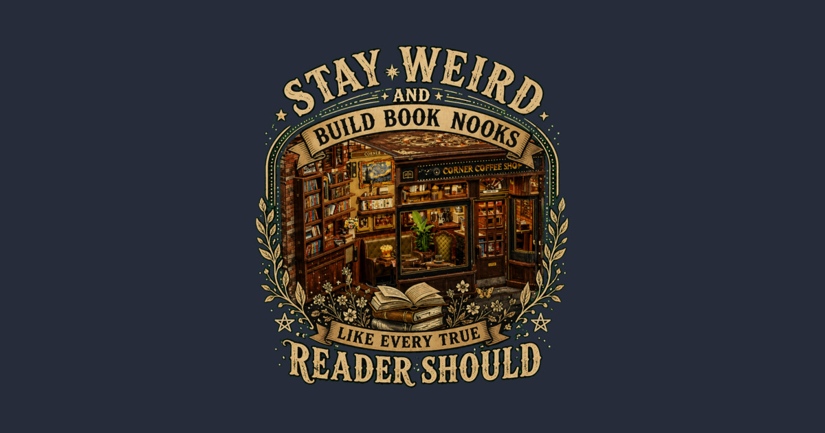 Stay Weird and Build Book Nooks Like Every True Reader Should Tapestry - Image 2