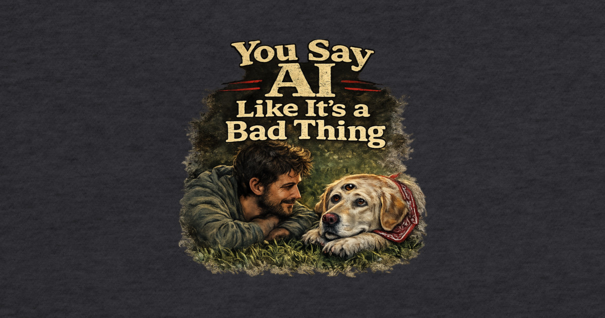 You Say AI Like It’s a Bad Thing – AI Dog & Man’s Best Friend Posters and Art - Image 2