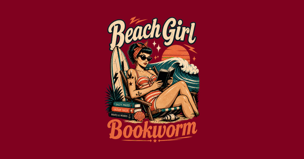Beach Girl Bookworm Hoodie - Image 2