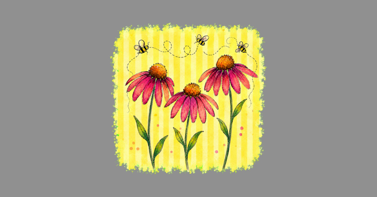 Coneflower with Stripes Bag - Image 2