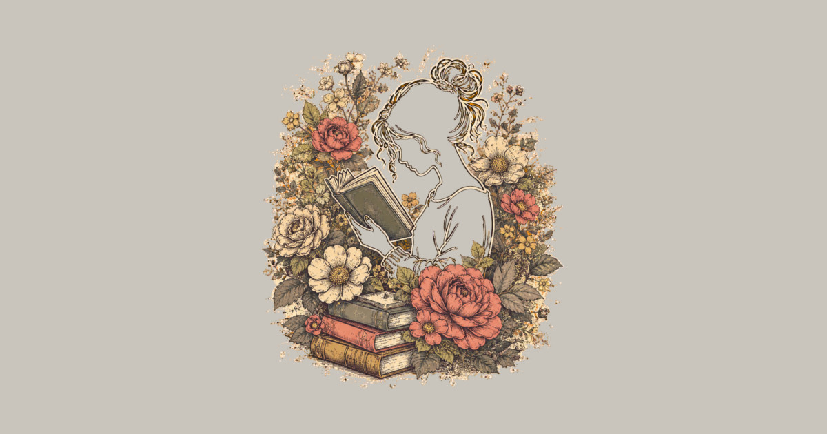 Vintage Floral Bookworm Aesthetic Bag - Image 2