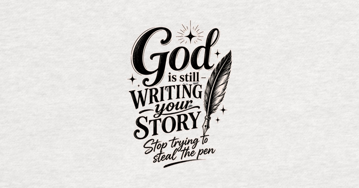 God is still writing your story - Stop trying to steal the pen Hoodie - Image 2