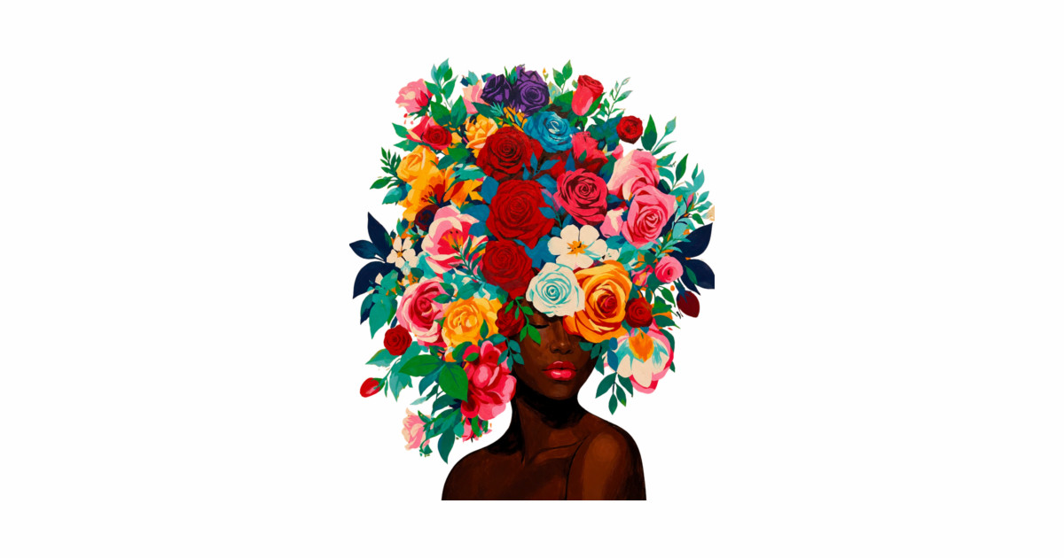 Girl with Flower Headdress Baseball T-Shirt - Image 2