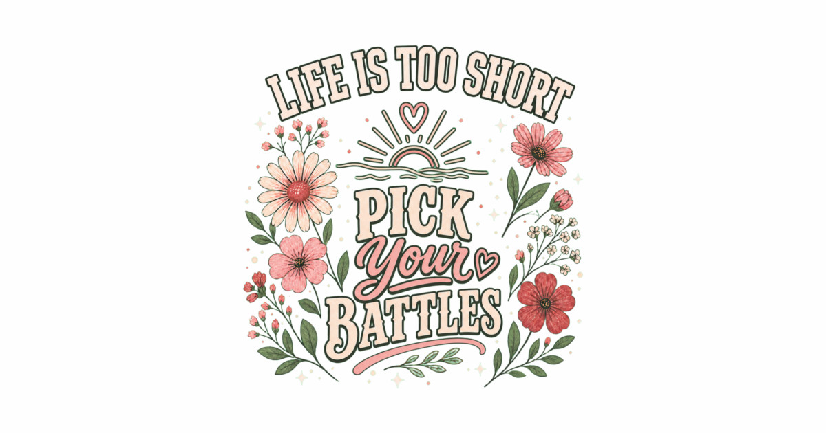 Life Is Too Short, Pick Your Battles Baseball T-Shirt - Image 2