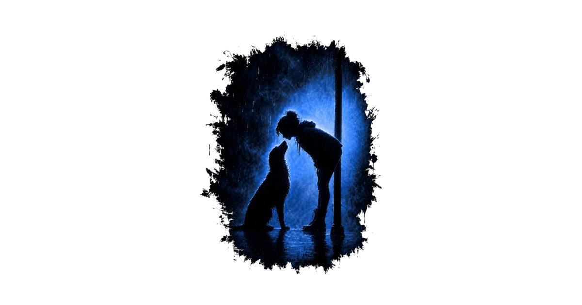 Girl And Her Dog In The Rain Tank Top - Image 2