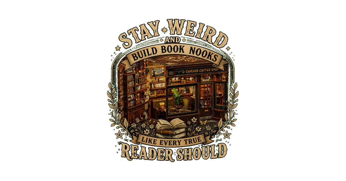 Stay Weird and Build Book Nooks Like Every True Reader Should Tank Top - Image 2