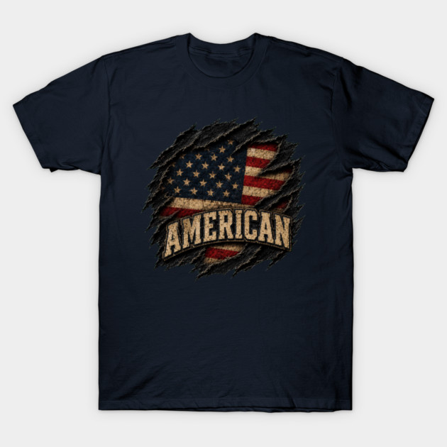 Vintage Ripped American Flag T-Shirt