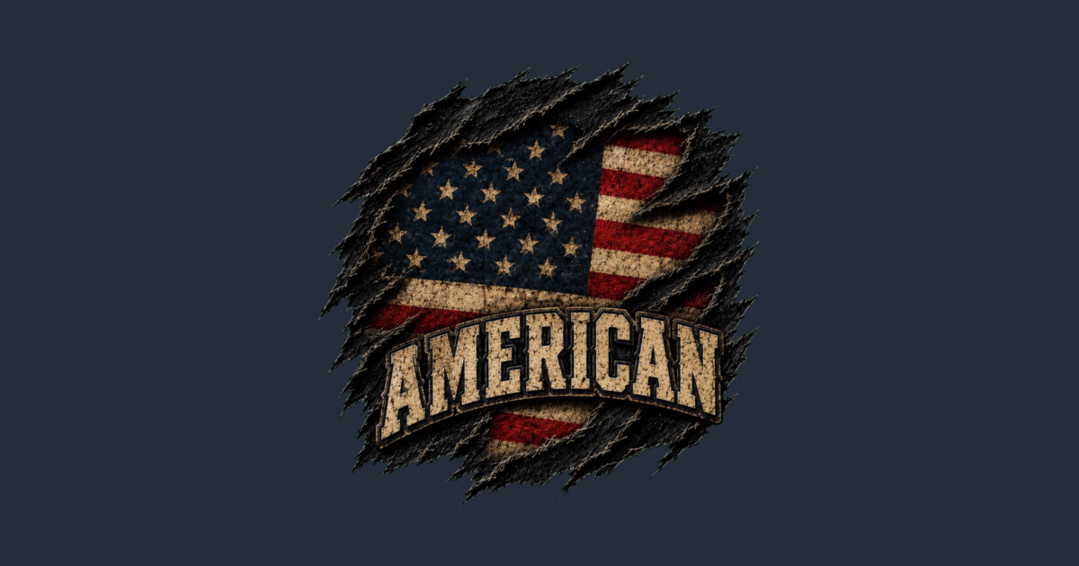Vintage Ripped American Flag T-Shirt - Image 2