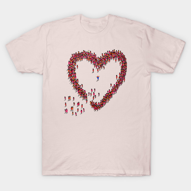 Little People Shaped Heart T-Shirt